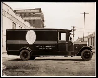 An Aeolian Company Pierce Arrow delivery truck at 711 East 139th Street, Harlem, New York, 1926
